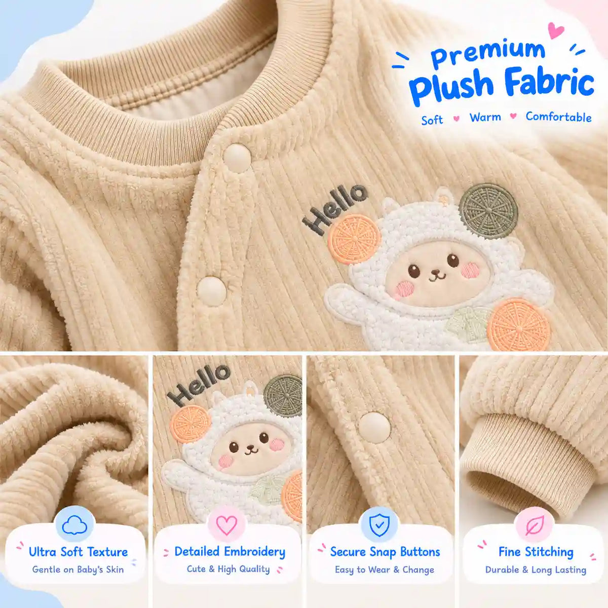 COZY SHEEP BABY ROMPER