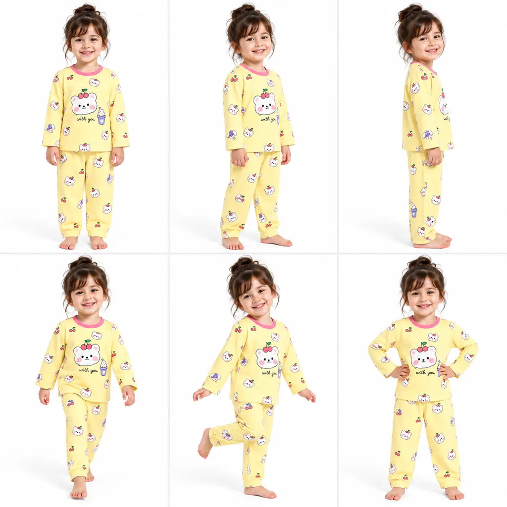 SOFT CHERRY BEAR NIGHT SET