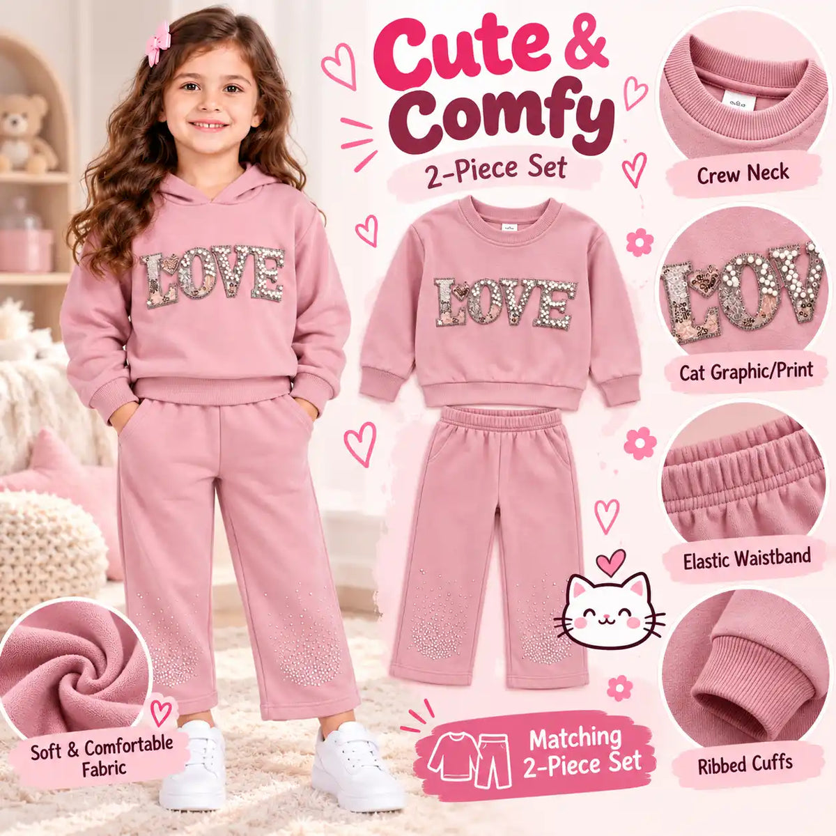 PINK SPARKLE GIRLS SET