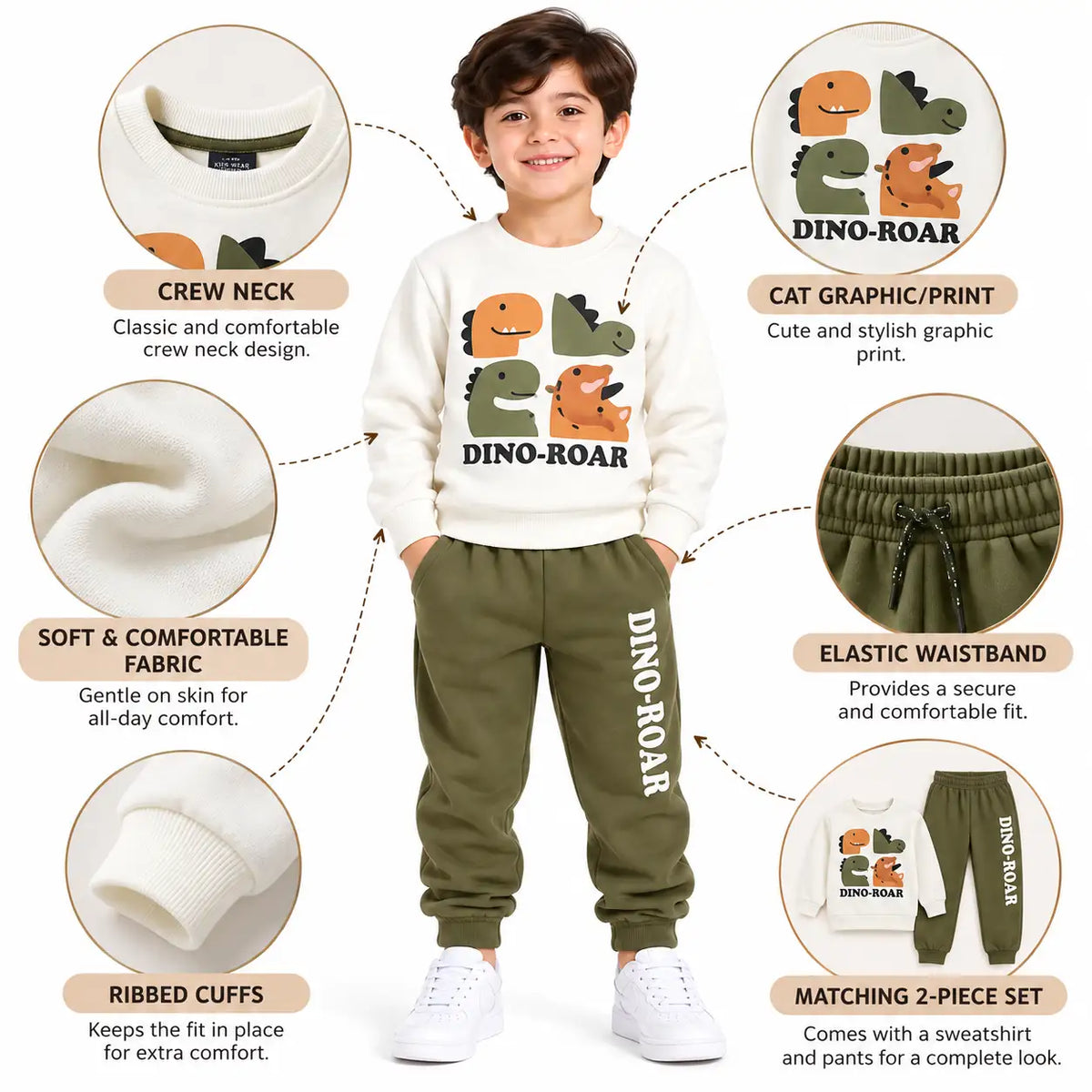 DINO ROAR WINTER SWEATSUIT