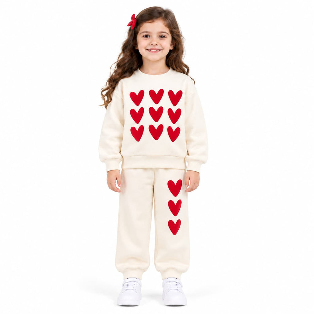 CUTE HEART SWEATSUIT SET