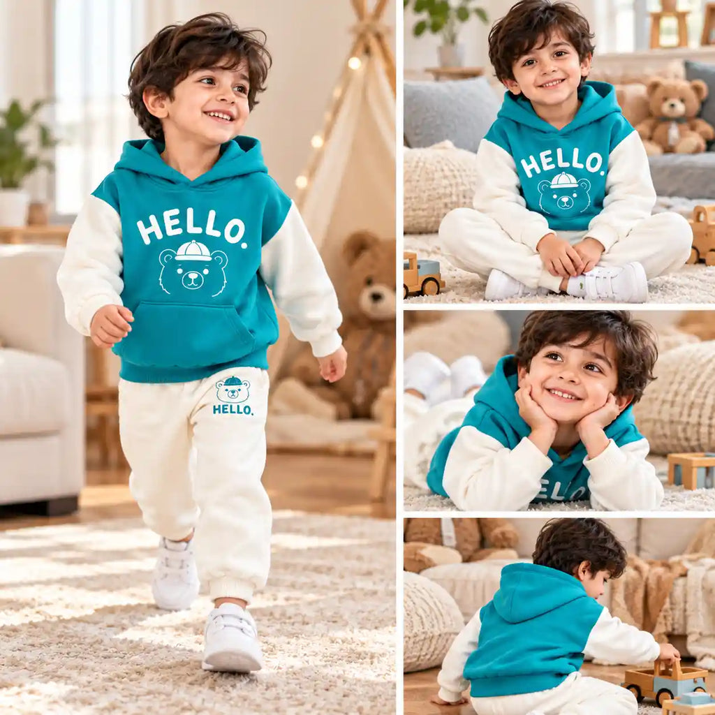 HELLO SOFT BEAR HOODIE SET
