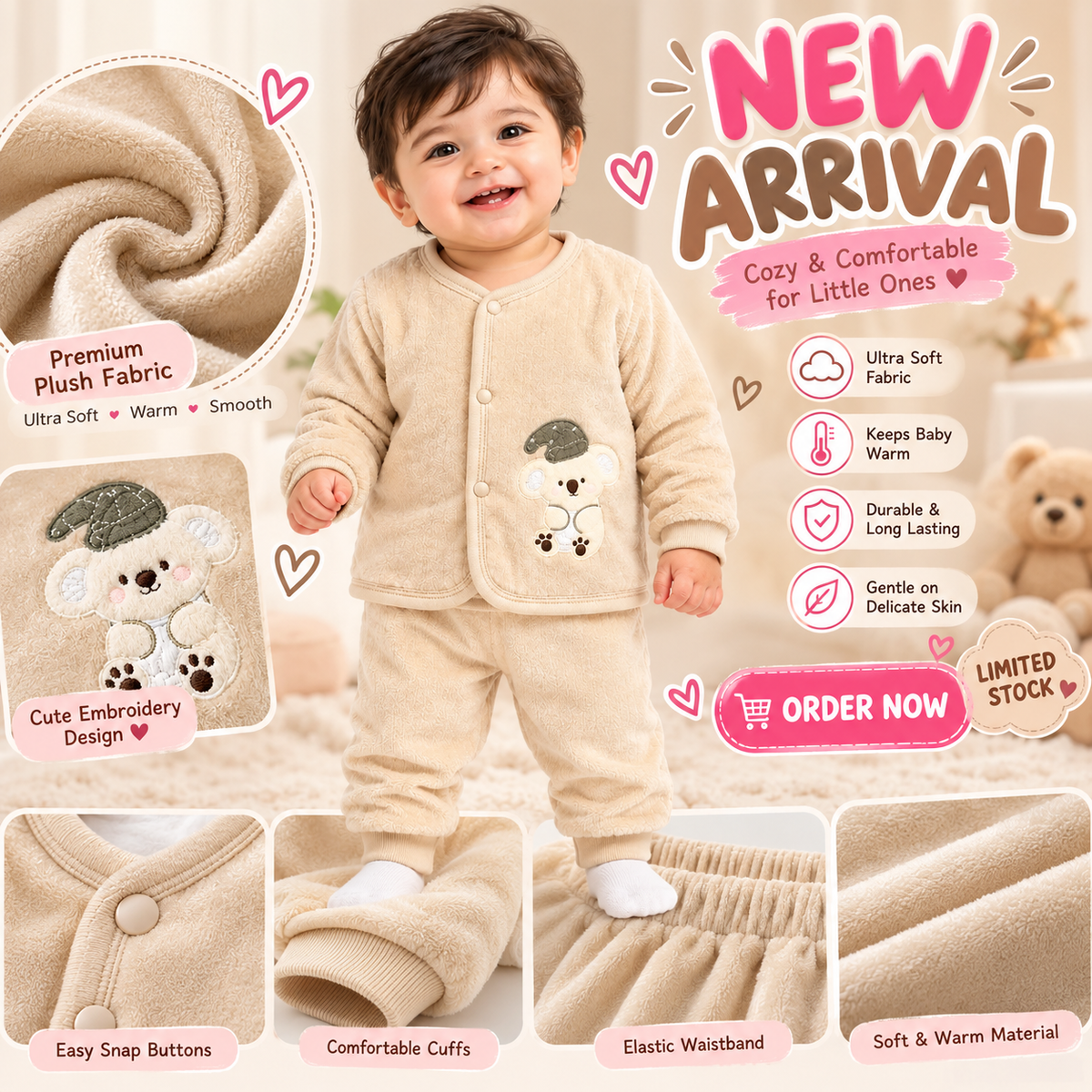 Imported Little Bear Winter Cozy Set