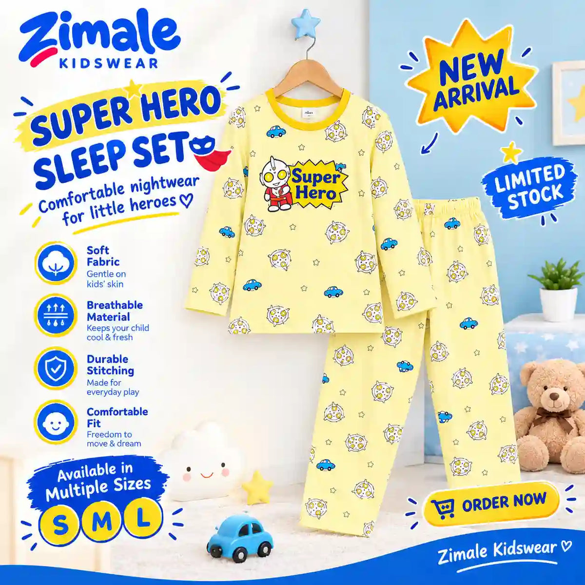 SOFT & COZY KIDS NIGHT SET