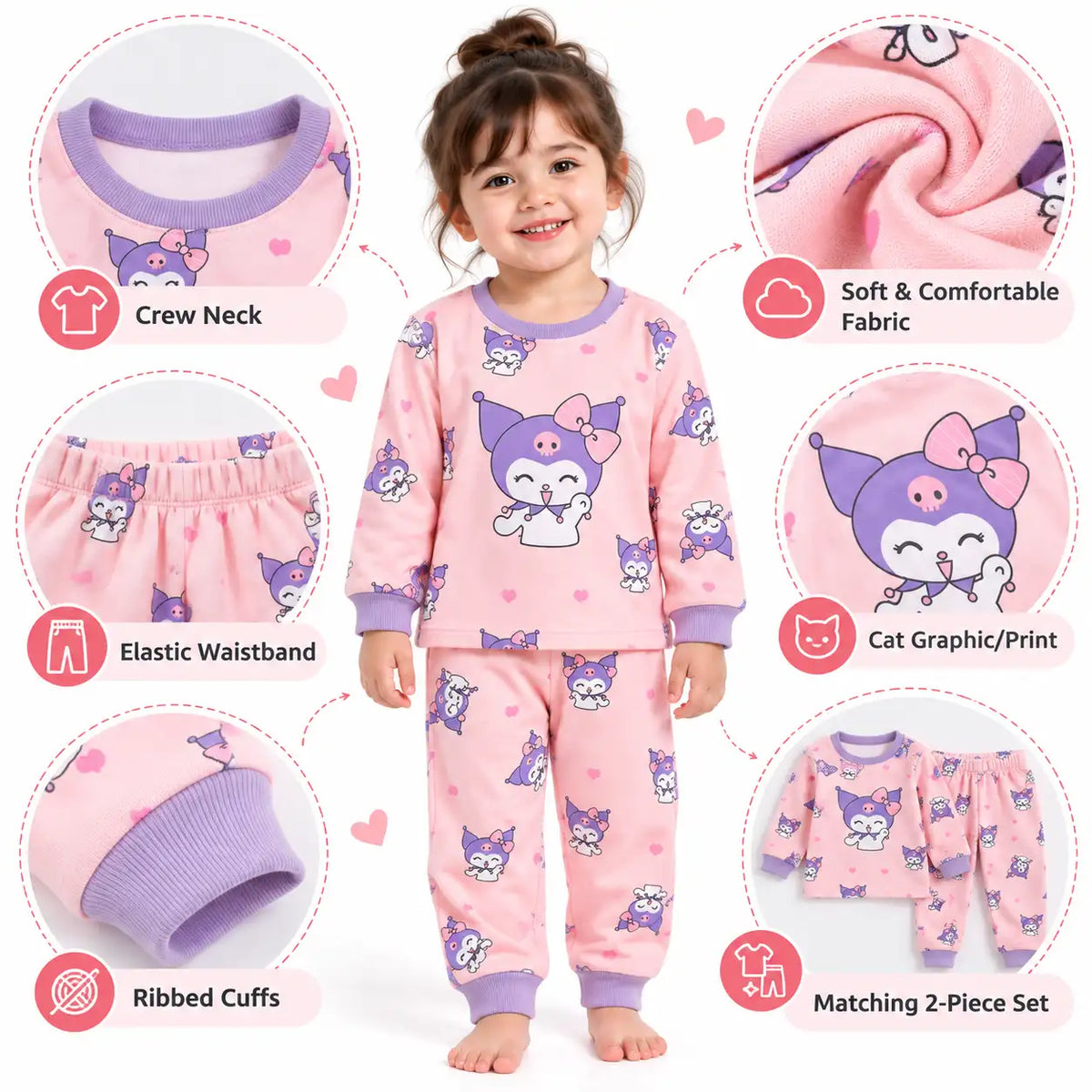 PINK KUROMI COZY NIGHT SET