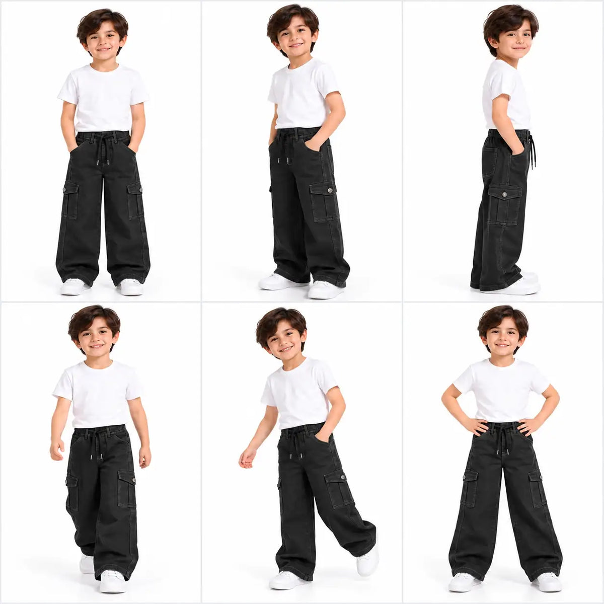 BLACK CARGO STYLE PANTS