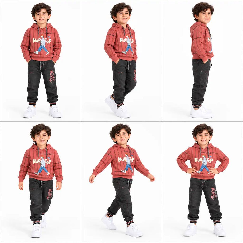 RUST CASUAL HOODIE SET