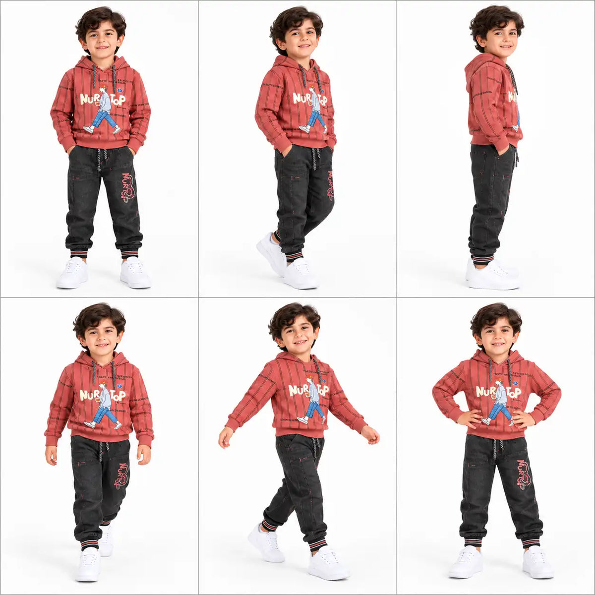 RUST CASUAL HOODIE SET
