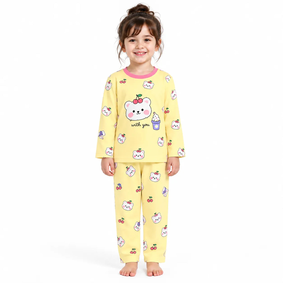 SOFT CHERRY BEAR NIGHT SET